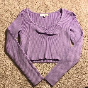 Purple cropped sweater